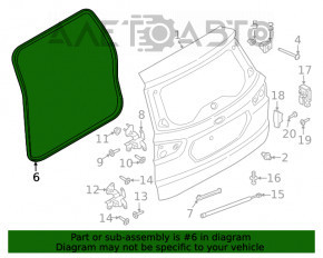 Ущільнювач гуми дверей багажника Ford Ecosport 18-22 під запаску