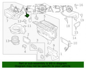 Актуатор моторчик привод печі вентиляція Ford Focus mk3 11-18