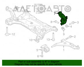 Цапфа со ступицей передняя правая Ford Escape MK3 13-19 ржавая