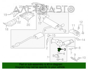 Кронштейн катализатора Ford Escape MK3 13- 1.5T 1.6T 2.0Т