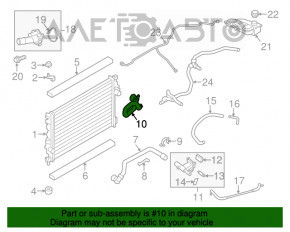 Патрубок охлаждения нижний Ford Escape MK3 13-16 2.0T
