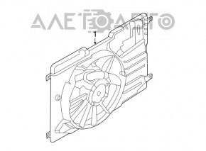 Диффузор кожух радиатора в сборе Ford Escape MK3 13-16 2.0T