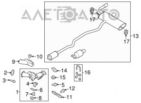 Защита катализатора Ford Escape MK3 13-19 1.5T 1.6T