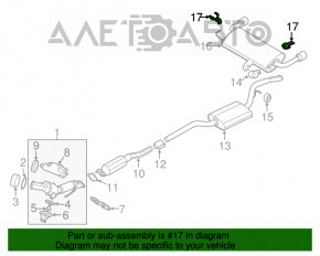 Кронштейн глушника лев Ford Escape MK3 13-19 новий OEM оригінал