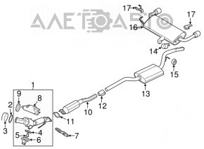 Кронштейн глушника лев Ford Escape MK3 13-19 новий OEM оригінал