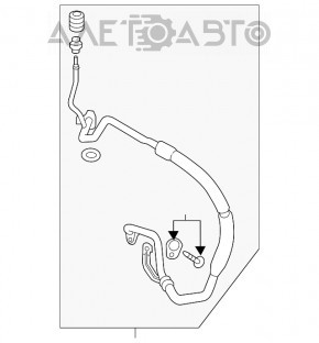 Трубка кондиционера компрессор-печка первая Lincoln MKZ 13-16 3.7