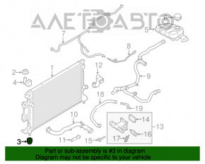 Кронштейн радиатора нижний правый Ford Escape MK3 13-19 резина