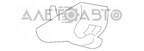 Крючок крепления пассажирского козырька Ford Focus mk3 11-18 серый, под 2 фонаря