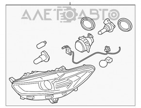 Фара передняя правая голая Ford Fusion mk5 13-16 новый неоригинал