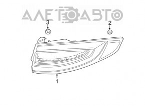 Ліхтар зовнішній крило правий Ford Fusion mk5 13-16 energ, titaniumi