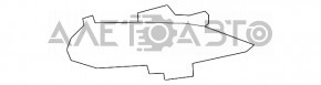 Решетка переднего бампера правая Ford Fusion mk5 13-16 под птф, черн глянец, песок