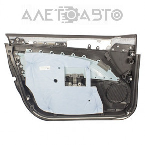 Обшивка дверей картка перед прав Ford Fusion mk5 13-16 titanium,шкіра, чорний, подряпини