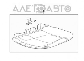 Плафон освітлення передній Ford Fusion mk5 13-20 сірий без люка, тип 1, тріснуть