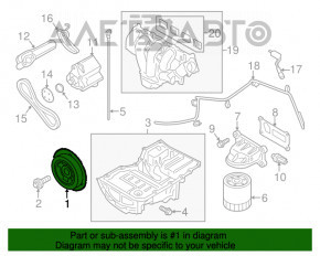 Шкив коленвала Ford C-max MK2 13-18