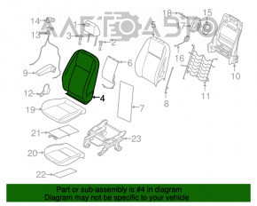 Сидіння водія Ford Transit Connect MK2 13- без airbag, шкіра сер, деф пласт, під чистку