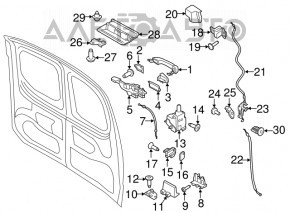 Замок двери багажника нижний Ford Transit Connect MK2 13- груз