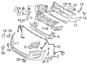 Проводка переднего бампера Ford Transit Connect MK2 13-18 под птф