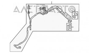 Трубка кондиціонера компресор-пічка Ford Explorer 13-19