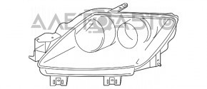 Фара передняя правая Mazda CX-7 06-09 голая Галоген