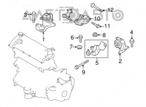 Подушка двигателя правая Mazda CX-7 06-09 новый OEM оригинал