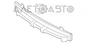 Абсорбер переднего бампера Ford Fusion mk5 13-16 отсутствует часть, трещины