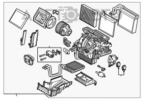 Печка в сборе Ford Focus mk3 15-18 manual