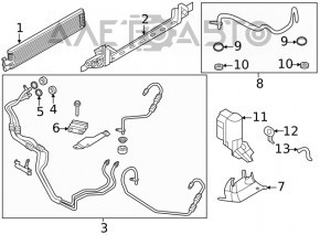 Трубка охолодження АКПП Ford Escape MK3 17-19 1.5T 2.0T коротка