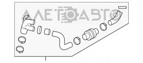 Патрубок на интеркулер правый Ford Edge 15-18 2.7T