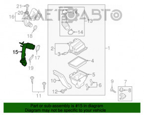 Воздуховод Ford Edge 15-18 2.7T передняя часть