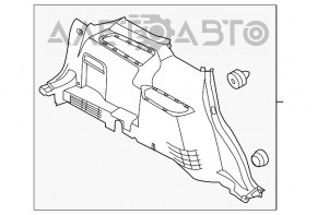Обшивка арки ліва Ford Explorer 16-19 чорна, потерта, подряпини