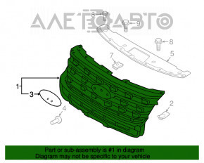 Решітка радіатора grill Ford Explorer 16-17 рест срібло,