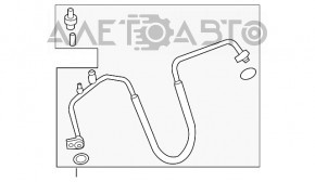 Трубка кондиционера компрессор-печка Ford Mustang mk6 15- 3.7
