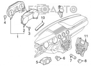 Кнопка открытия крышки багажника Ford Mustang mk6 15- салонная