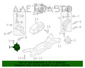 Подушка двигателя правая Ford Mustang mk6 15- 2.3T