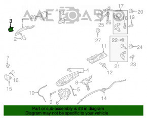 Заглушка внешней ручки передняя правая Ford Mustang mk6 15-