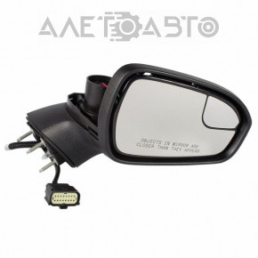 Зеркало боковое правое Ford Fusion mk5 13-20 3 пина, черное, большая фишка, слом креп зеркального элемента