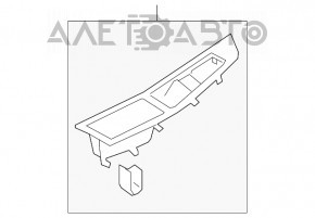 Накладка управления стеклоподъемником передним правым Ford Edge 15- глянец