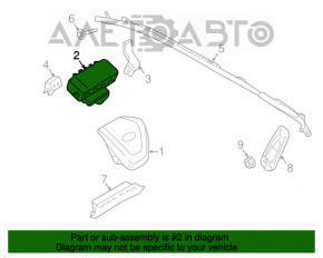 Подушка безопасности airbag пассажирская в торпеде Ford Edge 15-