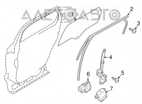 Мотор склопідйомника задній правий Ford Edge 15-