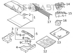 Шторка багажника Ford Edge 15-20 черная