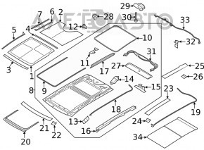 Люк в сборе Ford Edge 15-18 панорама