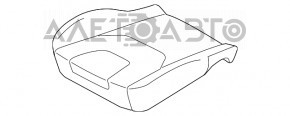 Сидіння водія Ford Edge 15- з airbag, електро, підігрів, шкіра чорна, Titanium