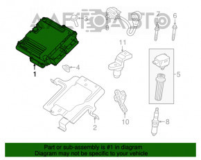 Блок ECU комп’ютер двигуна Ford Edge 15-18 2.0T