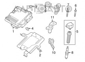 Блок ECU комп’ютер двигуна Ford Edge 15-18 2.0T