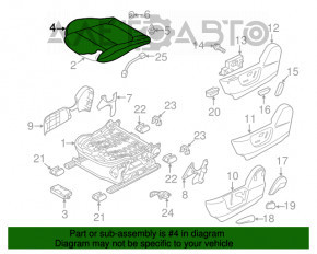 Сидіння водія Mazda 6 13-15 без airbag, ганчірка сіра