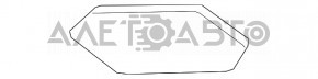 Решітка бампера ліва Ford Escape MK3 17-19 рест мат під птф, пісок