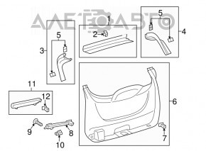 Обшивка дверей багажника нижня Ford Escape MK3 17-19 рест