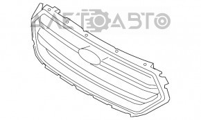 Решетка радиатора grill Ford Escape MK3 17-19 рест серая с хромом с эмблемой
