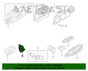 Кнопка відкр. кришки багажника салон Mazda3 14-18 BM