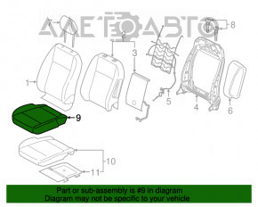 Сидіння водія Ford Ecosport 18-22 ганчірка, сіре, механічне, без airbag, під хімчистку